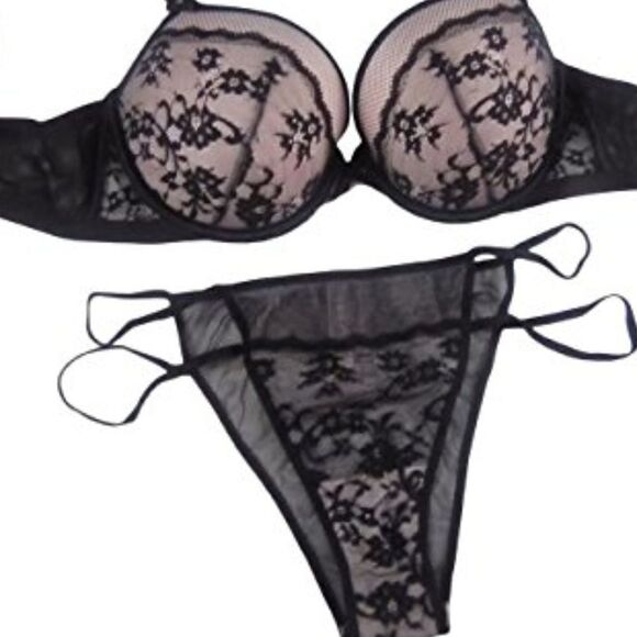 VS Very Sexy Black Lace Push Up  Bra -Itsy Set 413 - Picture 1 of 2